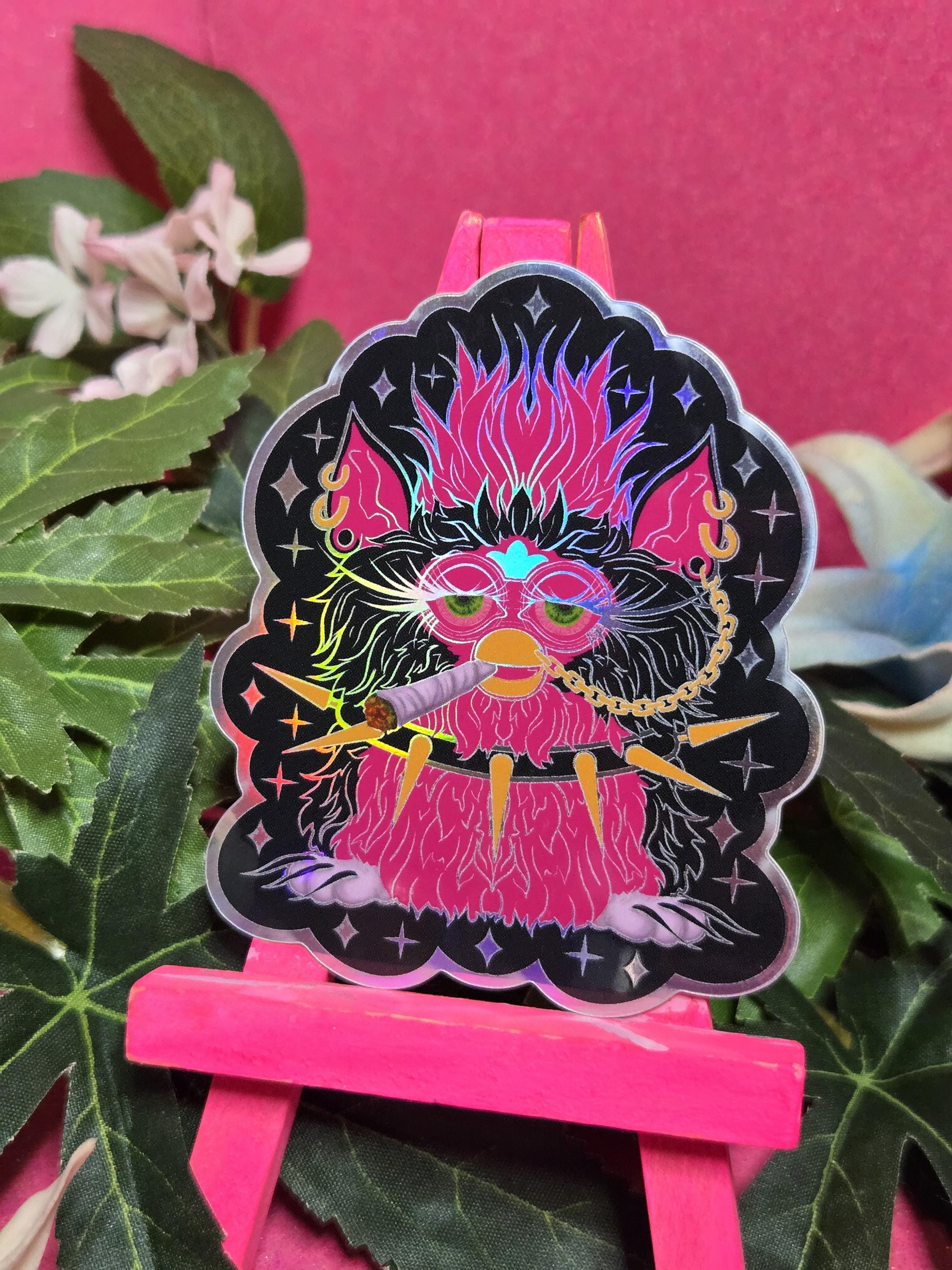 Punk Furby Holographic Sticker - Etsy