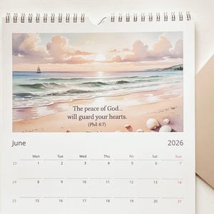 2026 Christian Wall Calendar | Bible Verse Monthly Scripture Calendar ...