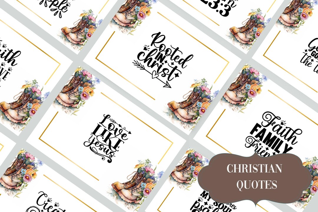 Bible Verse Cards Printable | Set of 12~size 4x6~inspirational Cards ...
