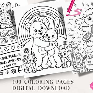 Christian Coloring Pages for Kids and Adults, Bible Study, Sunday School, Bible Stories Printables