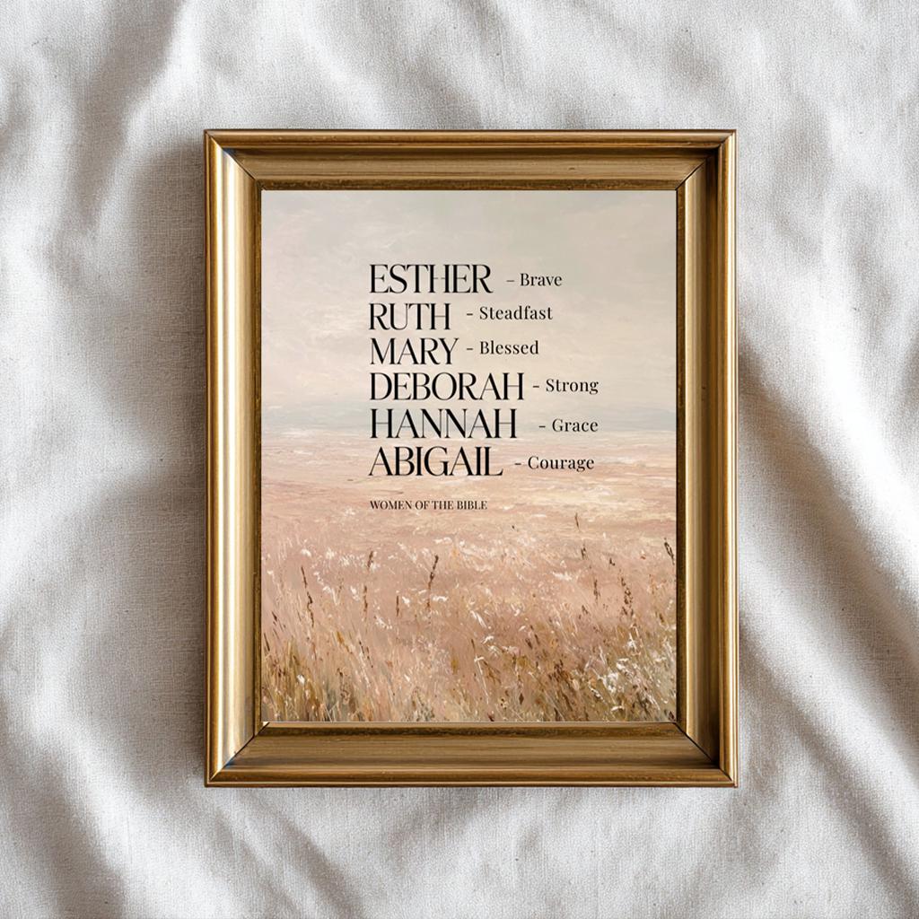 Women of the Bible Printable Wall Art – Christian Scripture Decor - Etsy