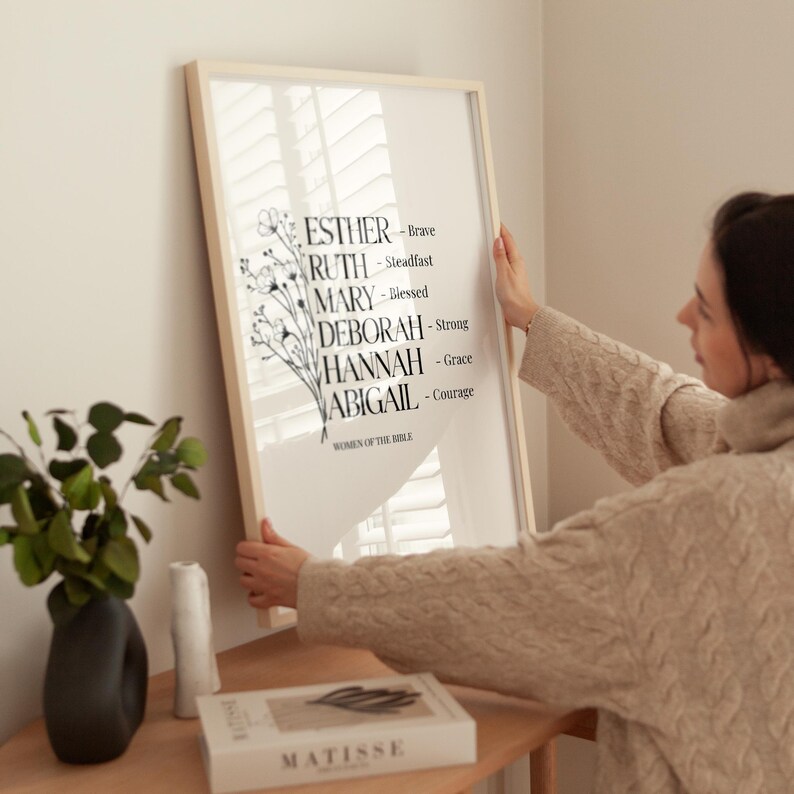 Women of the Bible Printable Wall Art – Minimalist Christian Decor - Etsy