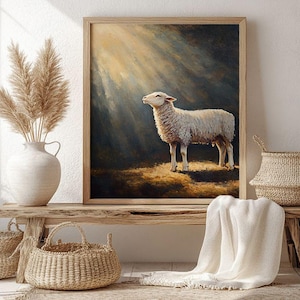The Lamb of God Wall Art Print, Home Decor, Religious Gift, Inspirational Art, Christian Poster