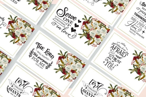 Bible Verse Cards Printable Set of 8size 4x6inspirational - Etsy