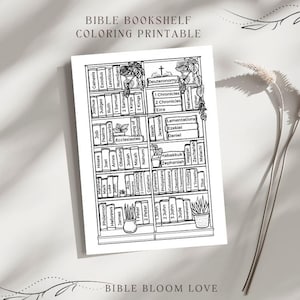 Bible Book Tracker Printable, Bible Bookshelf Printable, Bible Tracker, Bible Journal| Bible Checklist Coloring