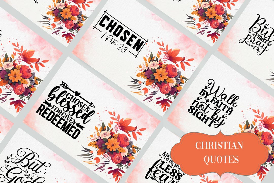 Bible Verse Cards Printable | Set of 12~size 4x6~inspirational Cards ...