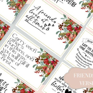 Druckbare Bibel Vers Karten Freundschaft | Set von 6 ~ Größe 4X6 ~ Inspirierende Karten | Druckbare Schriftkarten | Digital -B10