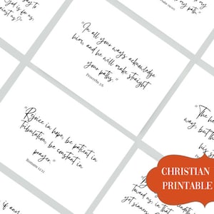 50 Verskarten | Schriftkarten | Druckbare Vorlage | Aufmunternder Vers | Bibel Memory Vers |Mini Schriftkarten | Digitaldruck