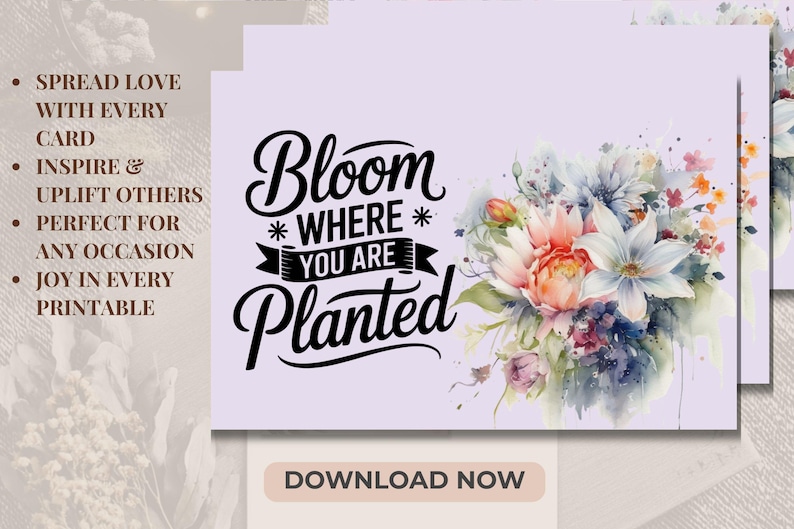 Bible Verse Cards Printable | Set of 12~size 4x6~inspirational Cards ...