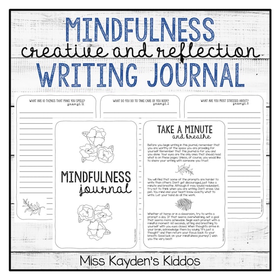 Printable Mindfulness Journal For Middle and High School Etsy