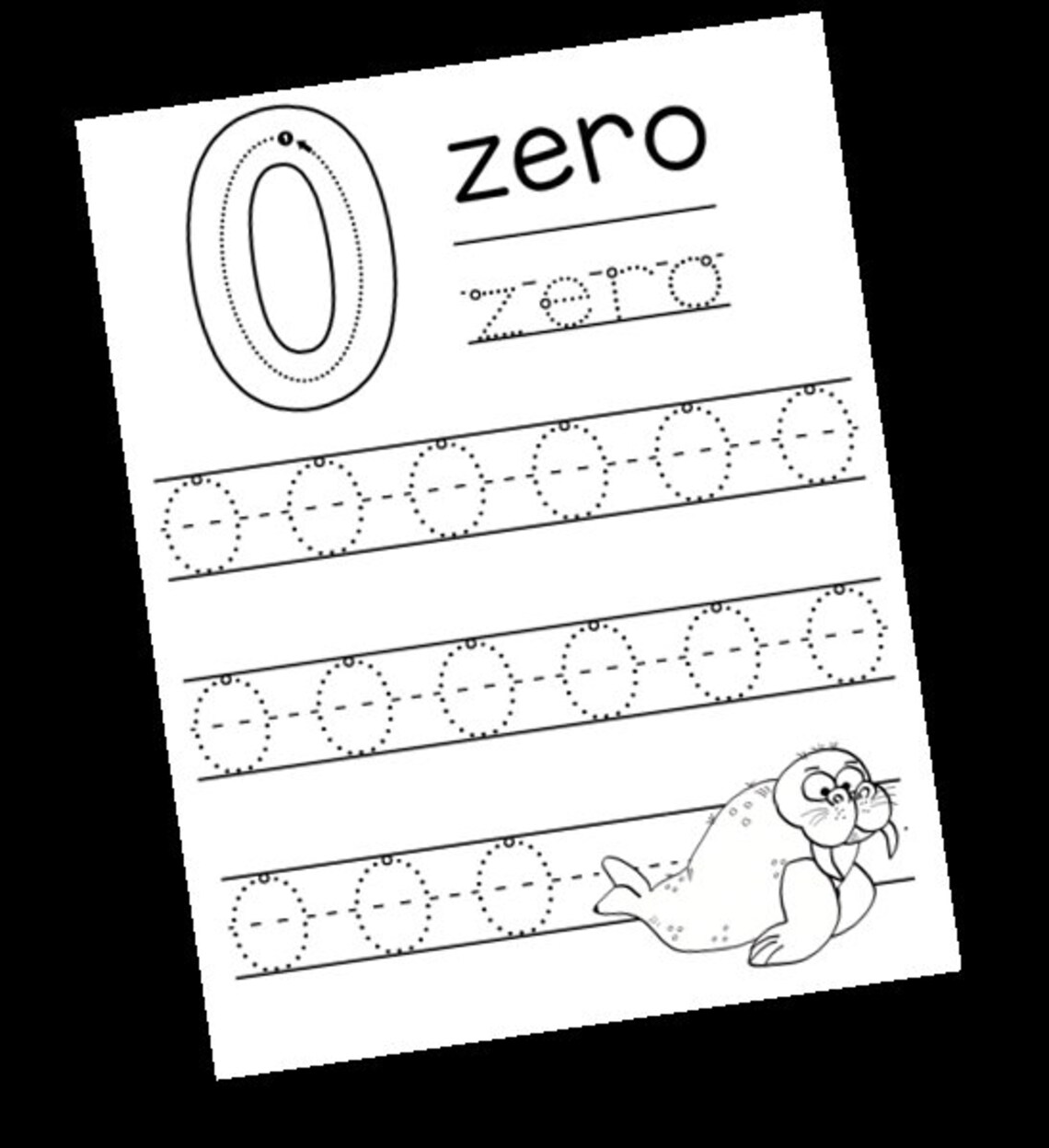 printable arctic animal number tracing worksheets 0 10 etsy