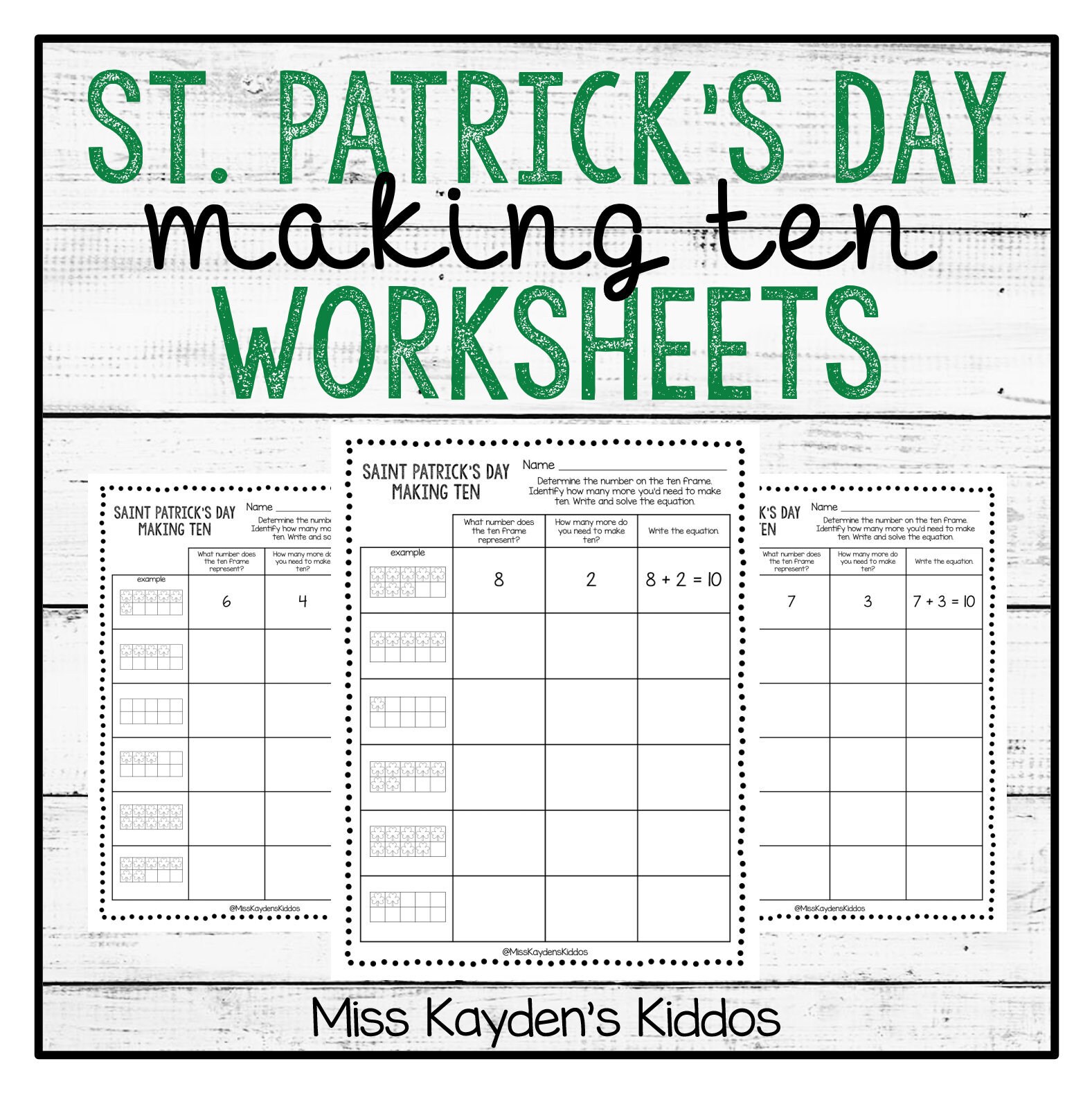 Printable Saint Patrick's Day Making 10 Worksheets | Etsy