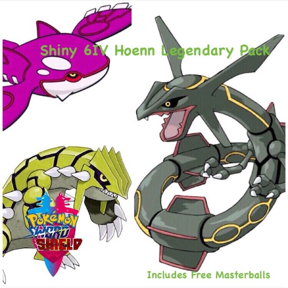 Pokemon Sword Shield 6iv Shiny Kyogre Groudon And Rayquaza Etsy