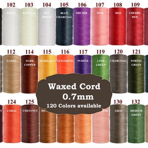 15 Meters Waxed Cord 0.7mm, Macrame Cord, Beading Thread, Micro Macrame String, Waxed Thread Friendship Bracelet Cord, Knotting Cord