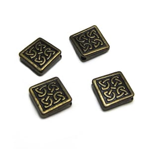 Antique Bronze Celtic Knot Beads, Jewelry Making Supplies, Metal Beads, Celtic Beads, Antique Bronze