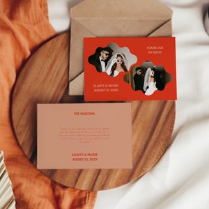 Wedding Thank you card template, Wedding thank you card, Thank you memo, Thank you card template, wedding stationary, wedding guest
