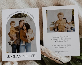 Adoption Announcement, Adoption celebration card, Adoption party template, Adoption Invite template, adoption finalization card, adoption