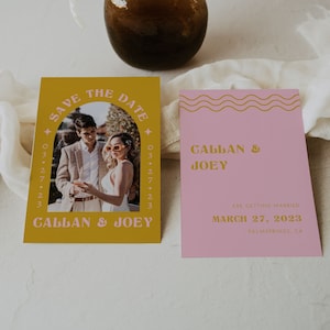 Retro Save the Date, Save the date template, Save the date, Tropical Save the date, Earth tone save the date, Minimal Save the date, Wedding