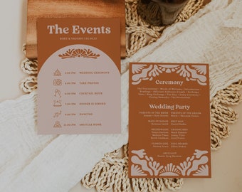 Wedding Program Template, Wedding Itinerary Download, Wedding Ceremony Timeline, Editable Wedding program, BKS32