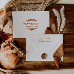 Wedding Envelope Template, Envelope Template, Address template, DIY envelope, wedding envelope, boho envelope, retro envelope, minimal