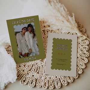 Retro Save the Date, Save the date template, Save the date, Eclectic Save the date, Colourful save the date, Fun Save the date, Wedding