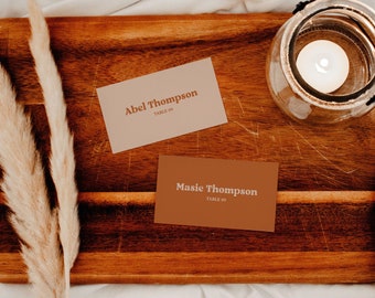 Boho Place card, Arch Name tag, Simple Wedding Stationary Template, 3.5 x 2, Simple Place Card, wedding seating place card, BKS32