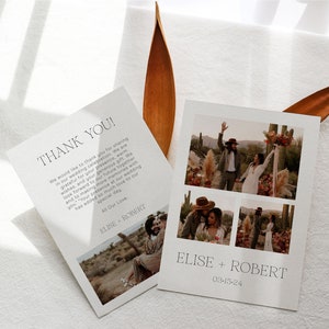 Wedding Thank you card template, Wedding thank you card, Thank you memo, Thank you card template, wedding stationary, wedding guest