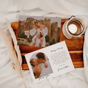 Wedding Thank you card template, Wedding thank you card, Thank you memo, Thank you card template, wedding stationary, wedding guest thanks