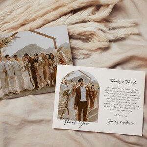 Wedding Thank you card template, Wedding thank you card, Thank you memo, Thank you card template, wedding stationary, wedding guest thanks