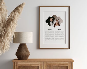 Wedding Vow Print, Custom Matching His and Hers Wedding template, Personalized Marriage Vows Sign, Anniversary Gift, Wedding Gift