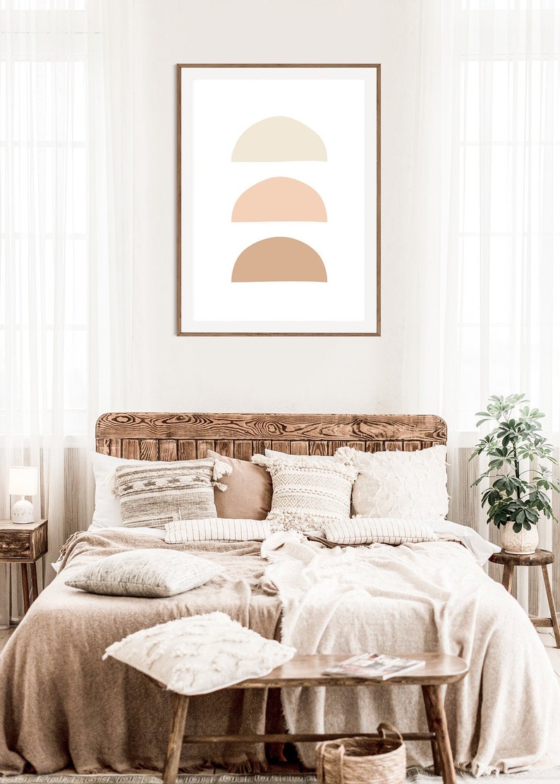 Minimal art print Boho decor Minimal wall art Trendy Wall art Half Moon Neutral Wall Art Boho wall art Neutral print