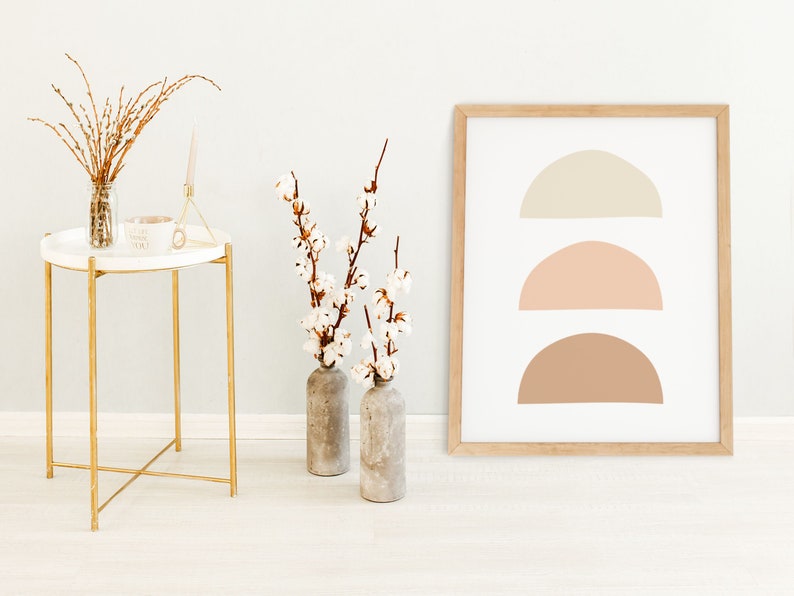 Minimal art print Boho decor Minimal wall art Trendy Wall art Half Moon Neutral Wall Art Boho wall art Neutral print