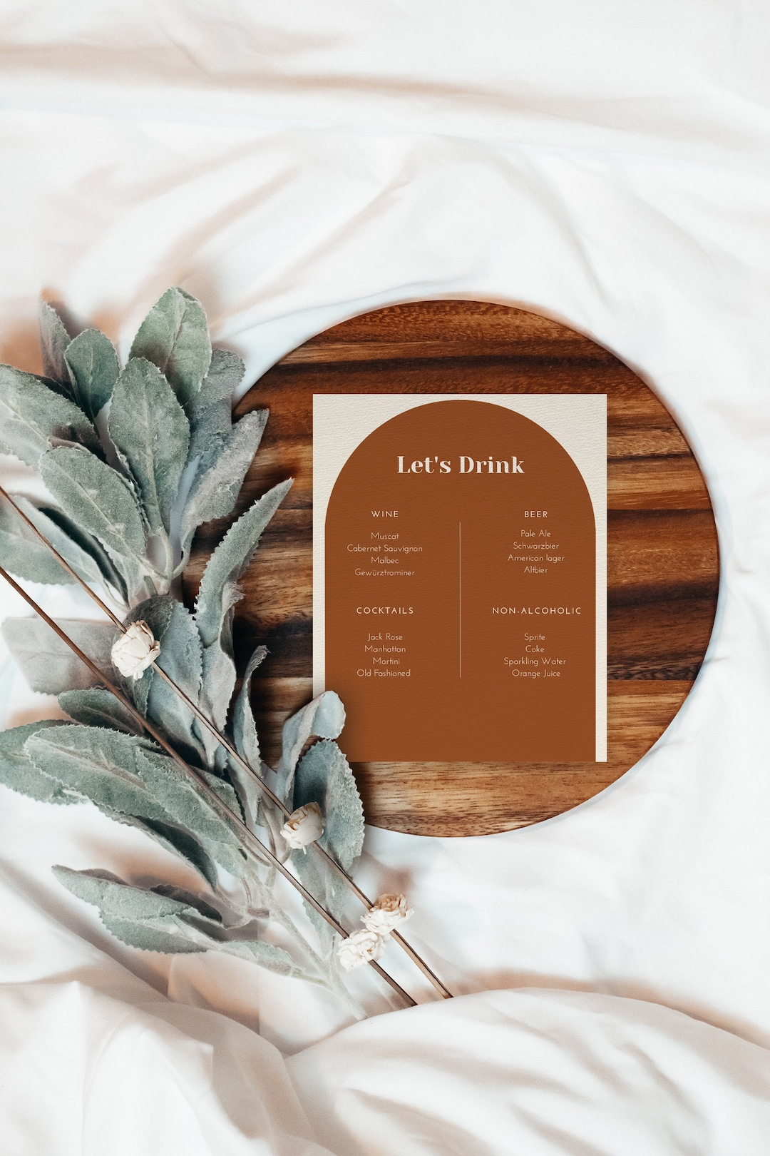 Bar Menu Template, Menu Diy, Boho Menu Card, Retro Menu Template ...