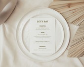 Wedding Menu, Desert menu template, Wedding Stationary Template, desert menu design, event menu template, neutral menu, FSKJ4