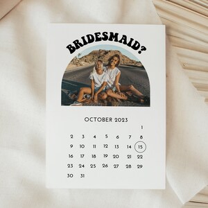 Minimal Bridesmaid Proposal Calendar, Will You Be My Bridesmaid, Maid of Honor Proposal, Western Bridesmaid Proposal, Bridesmaid Proposal, image 5