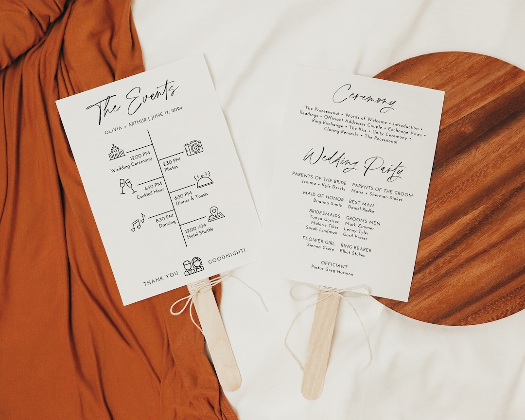 Wedding Program Template, Wedding Itinerary Download, Wedding Ceremony ...