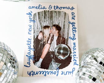 Disco Save the Date, Retro Sace the date, Modern save the date, whimsical save the date, fun save the date, cool save the date, Wedding