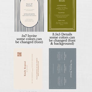 Wedding Invitation Suite, Classic Wedding Invite, Vintage Wedding Stationery, Cottage Core Wedding Suite Pink, Wedding Invitation Blue, pink image 7