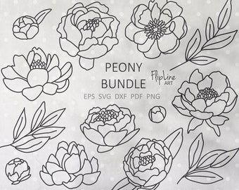 Download Flower Outline Svg Etsy