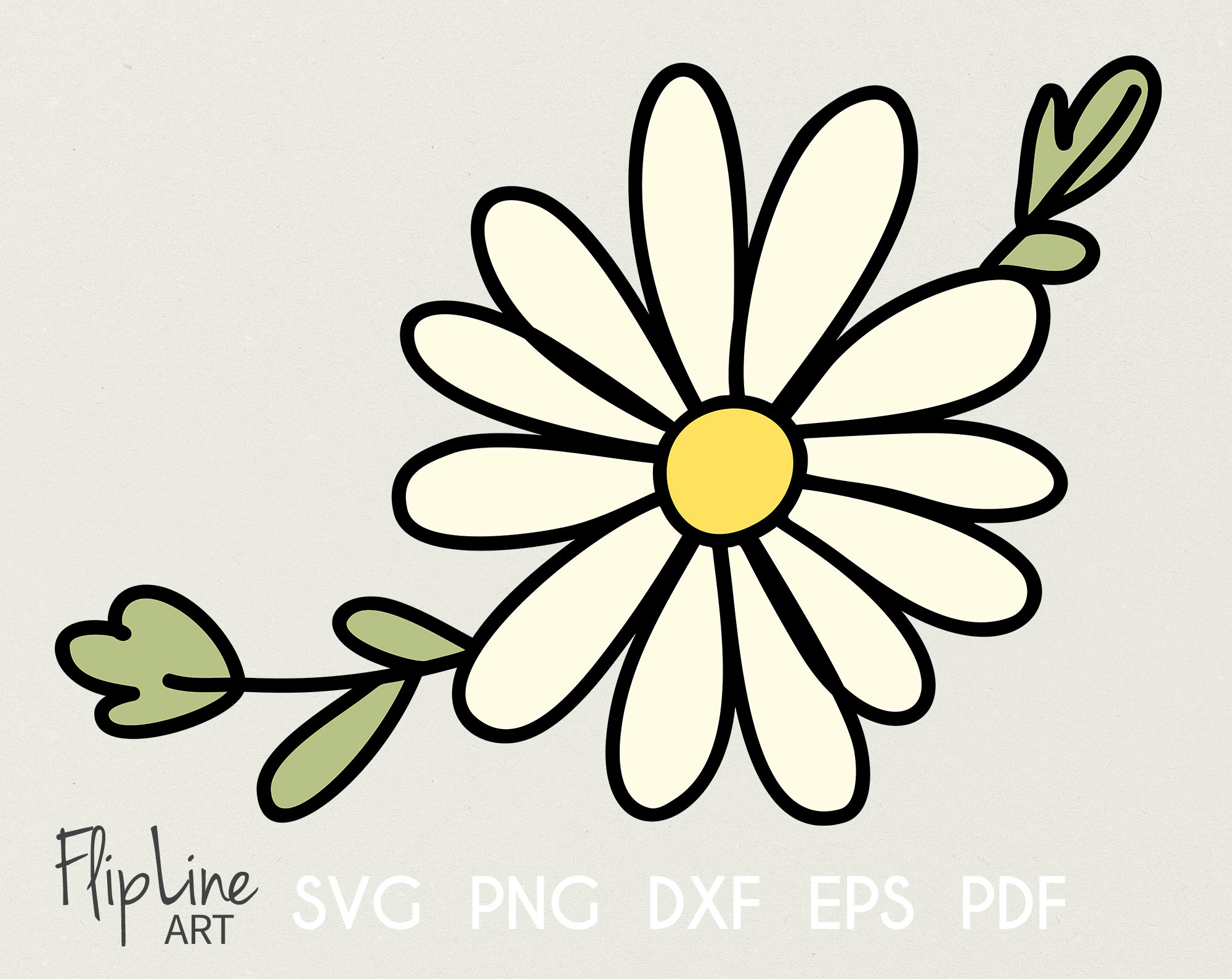 Flower Bundle Svg Daisy Svg Line Art Simple Flower Svg Daisy Clipart ...