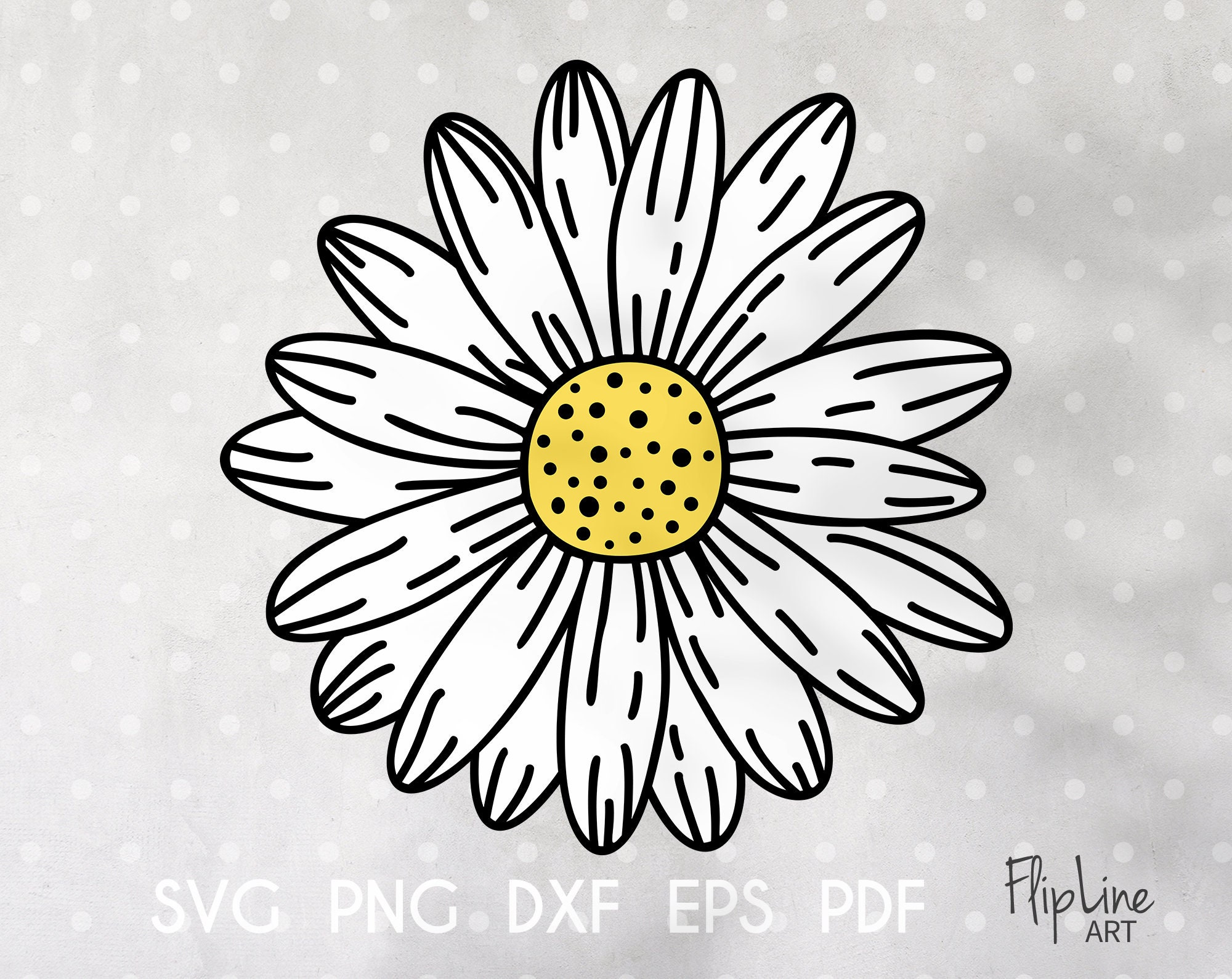 Download Daisy Svg Daisy Png Daisy Clipart Simple Flower Svg Daisy Etsy