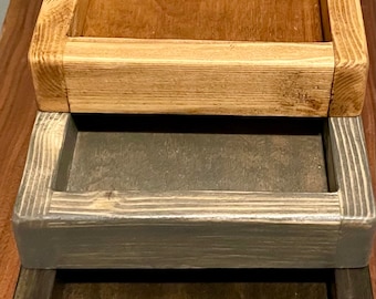 Toilet Tank Tray, Farmhouse Tray, Wood Tray, Rustic Tray, Stained Farmhouse Tray, Bathroom Tray, Organizer, Home Decor