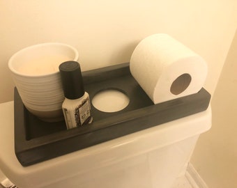 Toilet Tank Tray/Top Flush Toilet Tray/Wood Tray/Rustic Tray/Bathroom Decor/Hone Decor/Farmhouse