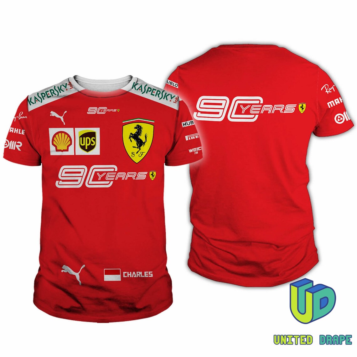 Ferrari 90 Years Formula One Grand Prix Apparel Uniform | Etsy