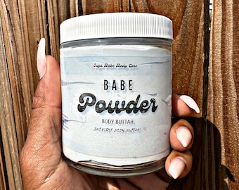 Baby Powder Scented Whipped Shea and Mango Body Butter Non-greasy Moisturizer Whipped Body Butter