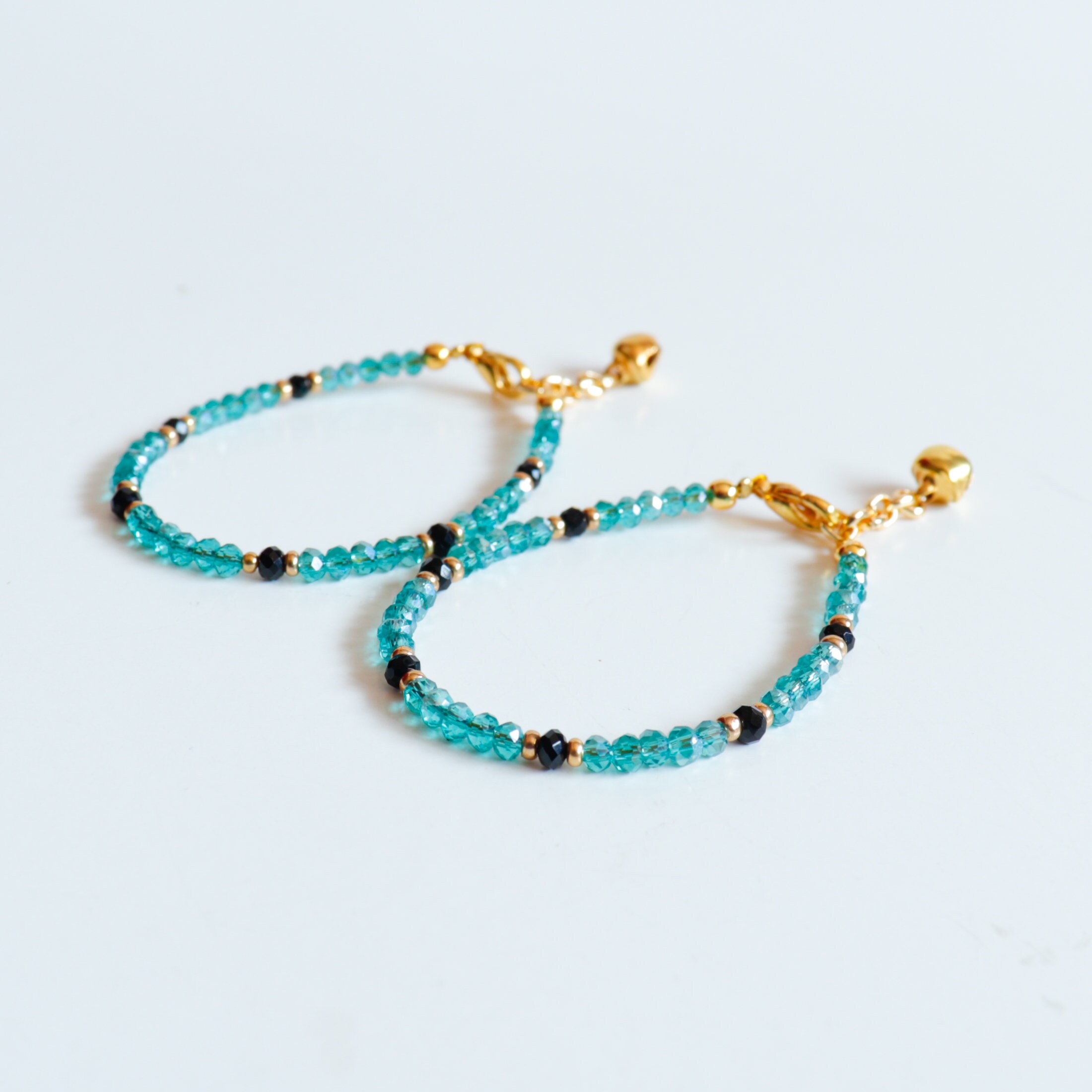 Baby protection bracelets Pair Crystal bracelets Blue 3mm Etsy