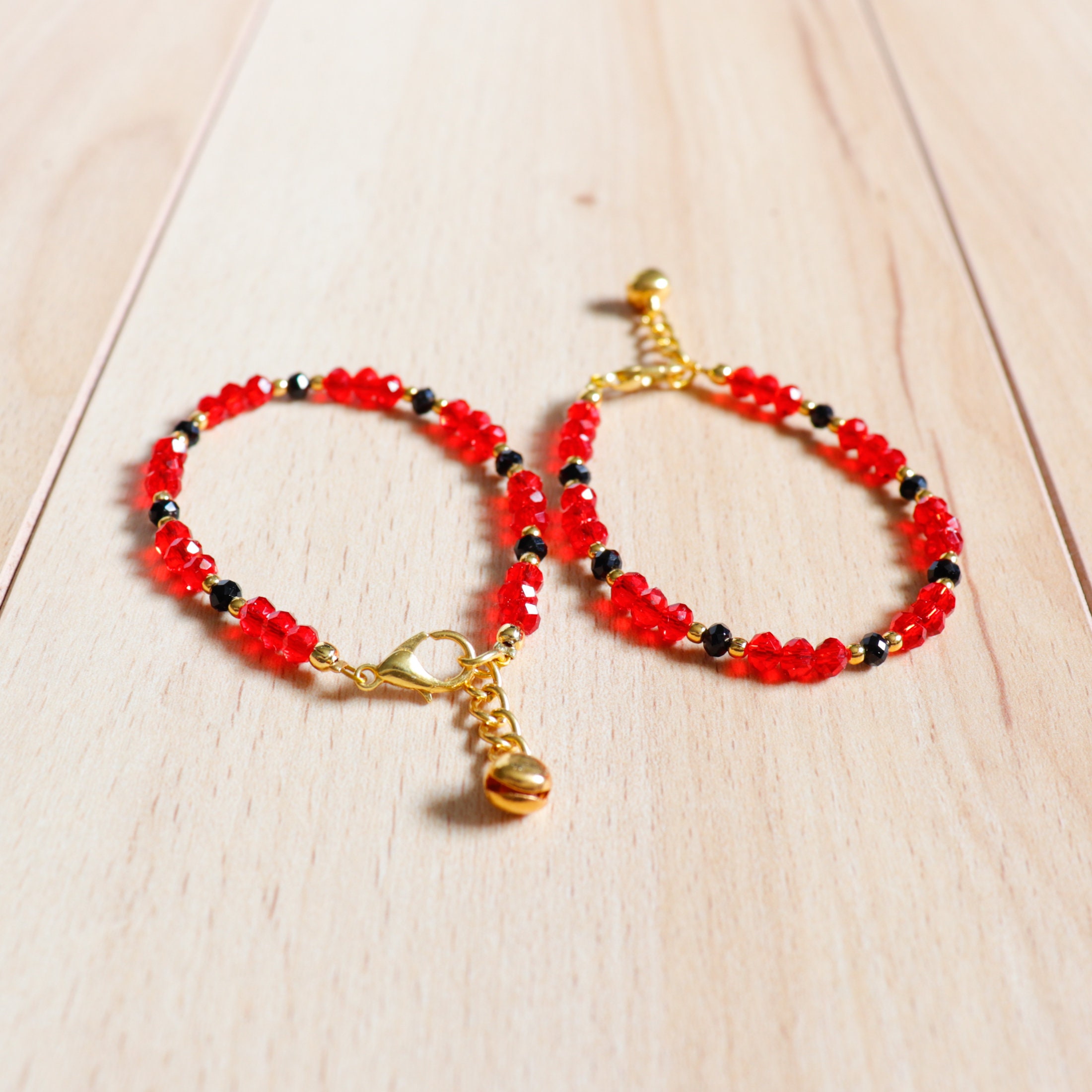 Red Bracelet w/ Black Beads – Fulton Cultural & Spiritual