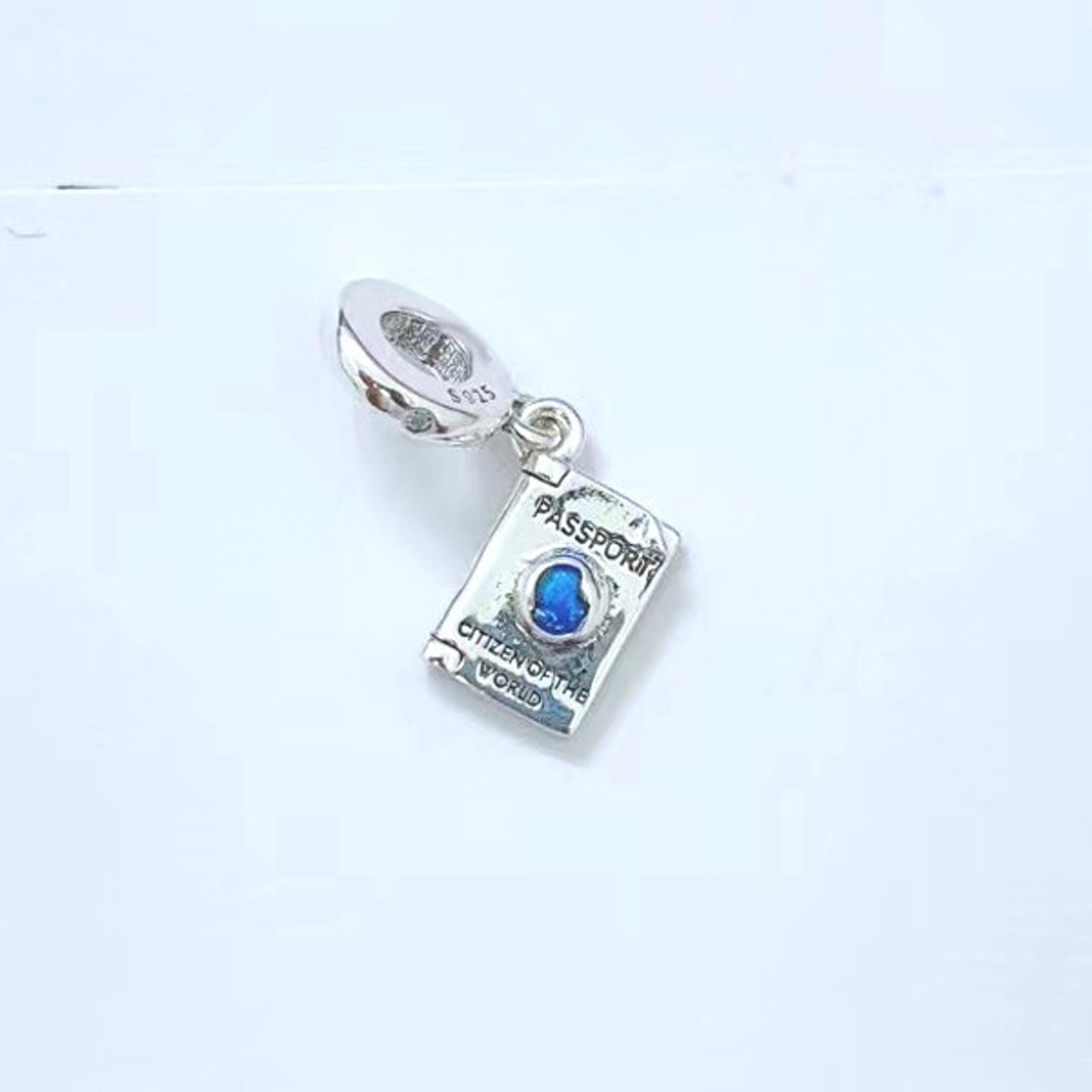 925 Silver Openable Passport Dangle Charm Fits European Charms Etsy