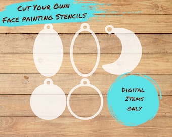 Face Painting Stencil SVG Template: DIY Cut File (Digital File)