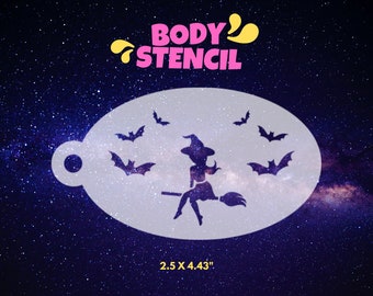 Face Painting Stencil Reusable Washable Xmas Reindeer 190 Mylar 2.5 In - Foto 2